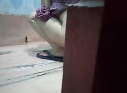 desi bhabi pissing and naughty son using his mobile quickly to take the video hiddenly