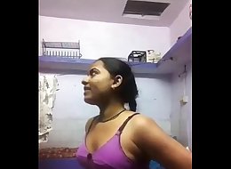 Tamil girl taking self video for her bf