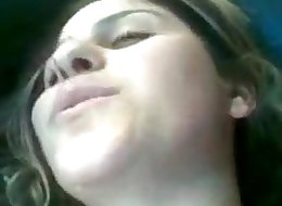 Desi gal friend babe rubbing boobs and pussy in car